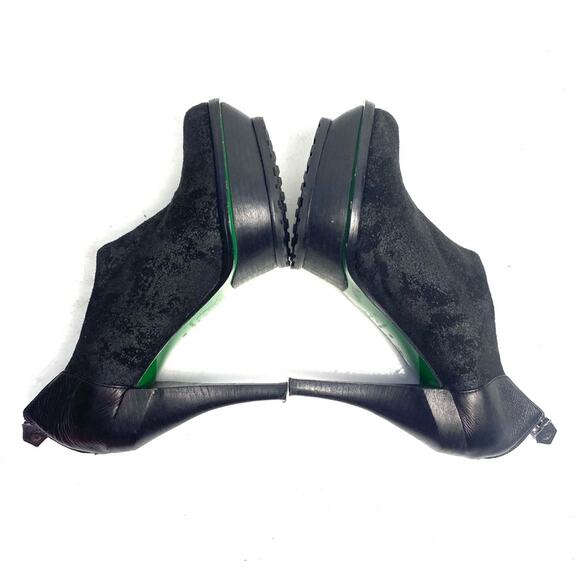 Donald J. Pliner X Lisa Black Platform Lug Sole Ankle Boots Size 8 - Picture 6 of 9